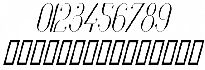 Vanity-LightNarrowItalic Font OTHER CHARS