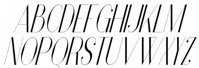 Vanity-LightNarrowItalic Polices MAJUSCULES