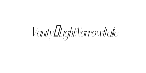 Vanity-LightNarrowItalic Logo