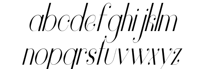 Vanity-LightNarrowItalic Font LOWERCASE