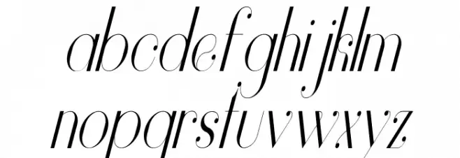 Vanity-LightNarrowItalic फ़ॉन्ट लोअरकेस