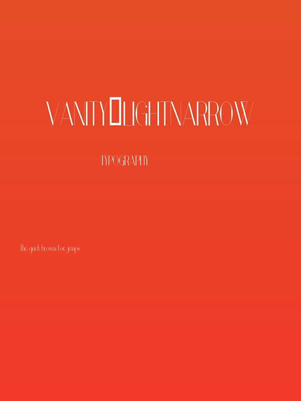 Vanity-LightNarrow Poster