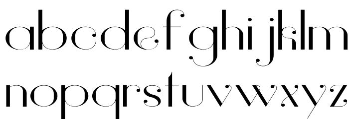 Vanity-LightWide Font LOWERCASE