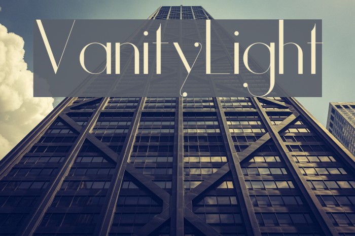 Vanity-Light Font examples