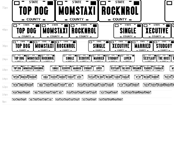 Vanity Plates JL Waterfall