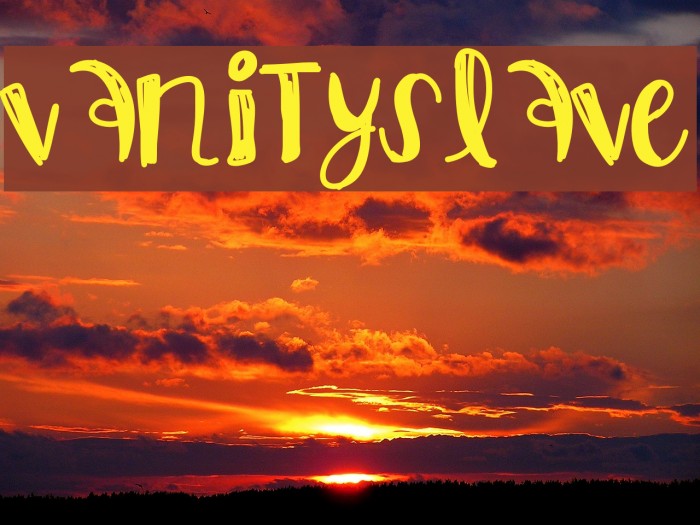 VanitySlave Font examples