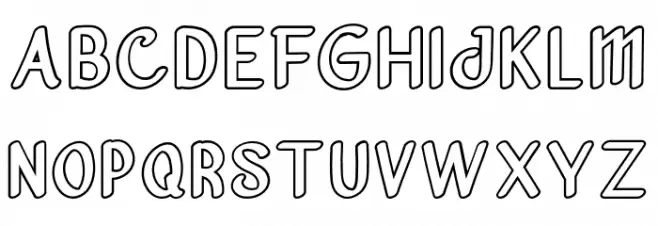 VanjarFreeOutline Polices MAJUSCULES
