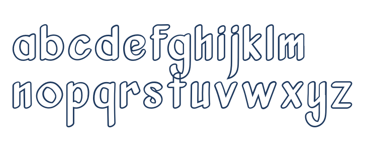 VanjarFreeOutline Lowercase