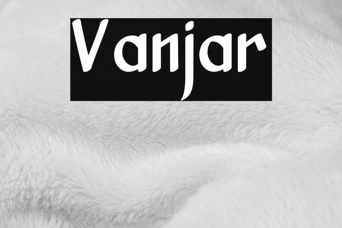 Vanjar Font examples