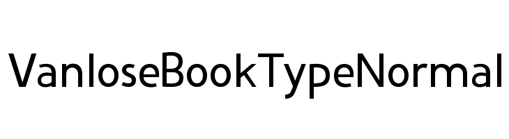 Vanlose BookType Normal  नि: शुल्क फ़ॉन्ट्स डाउनलोड