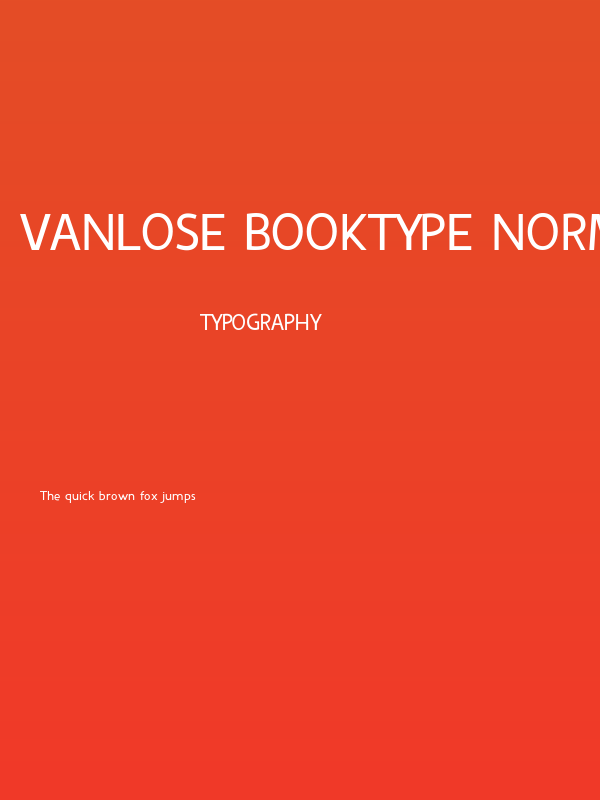 Vanlose BookType Normal Poster