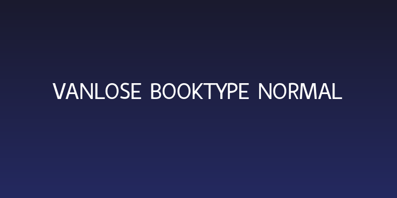 Vanlose BookType Normal Social Header