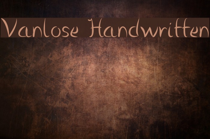 Vanlose Handwritten Font examples
