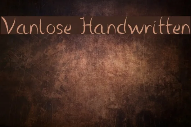 Vanlose Handwritten Example 3