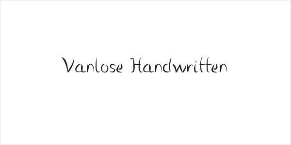 Vanlose Handwritten Logo