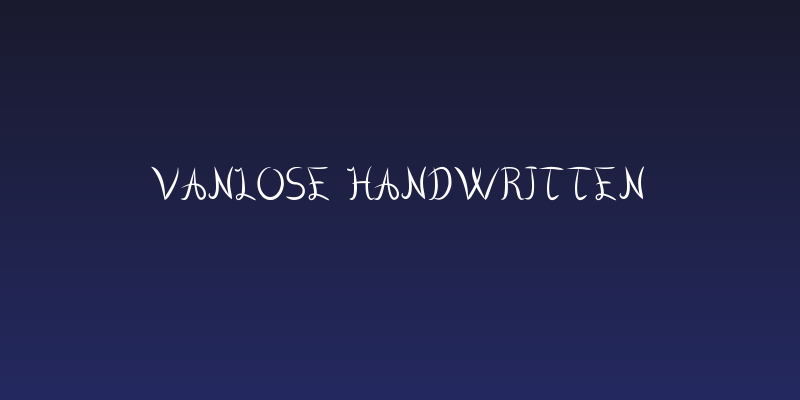 Vanlose Handwritten Social Header