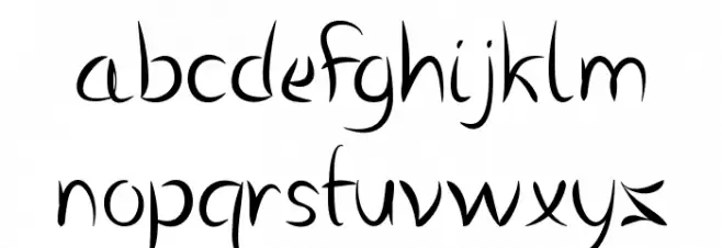 Vanlose Handwritten Caratteri MINUSCOLO