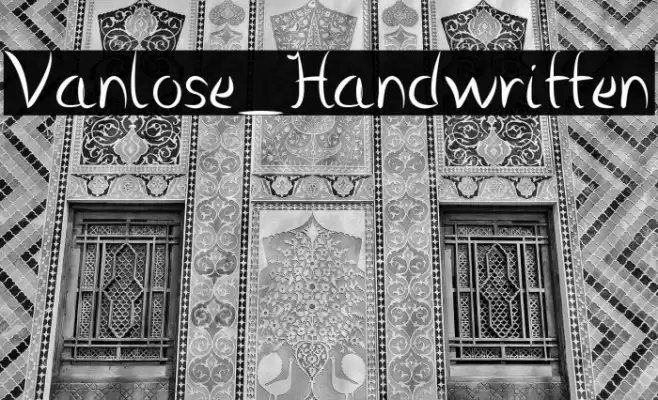 Vanlose_Handwritten Font examples