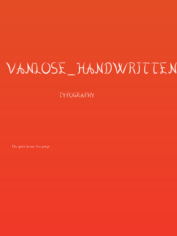 Vanlose_Handwritten Poster