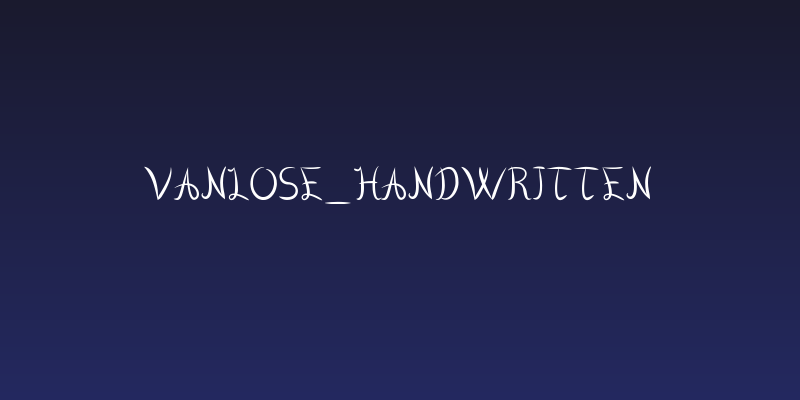 Vanlose_Handwritten Social Header