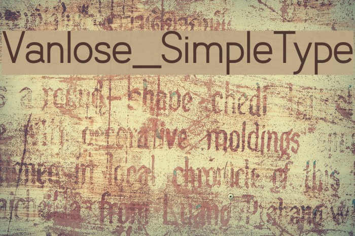 Vanlose_SimpleType Font examples