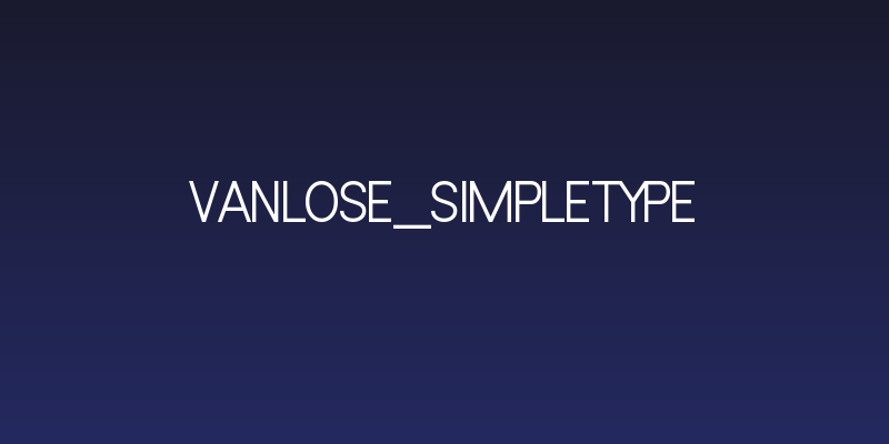 Vanlose_SimpleType Social Header