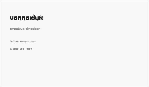 Vannoidyk Business Card