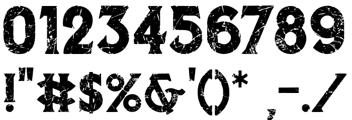 VanrottDestroy Font OTHER CHARS