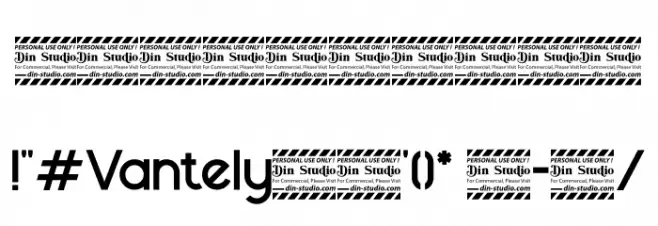 Vantely Personal use Font OTHER CHARS