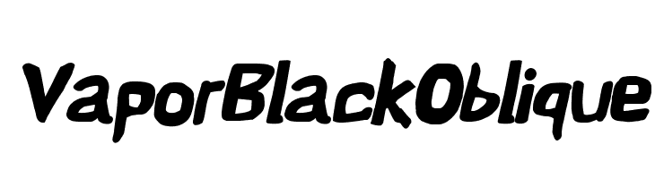 Vapor Black Oblique Font