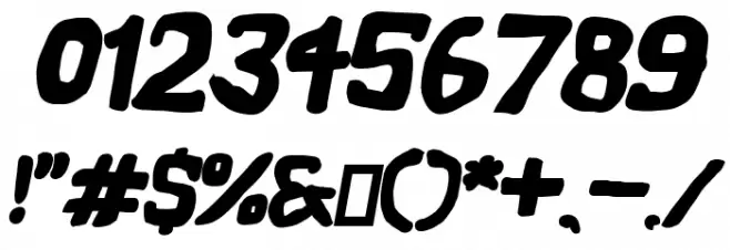 Vapor Black Oblique Font OTHER CHARS