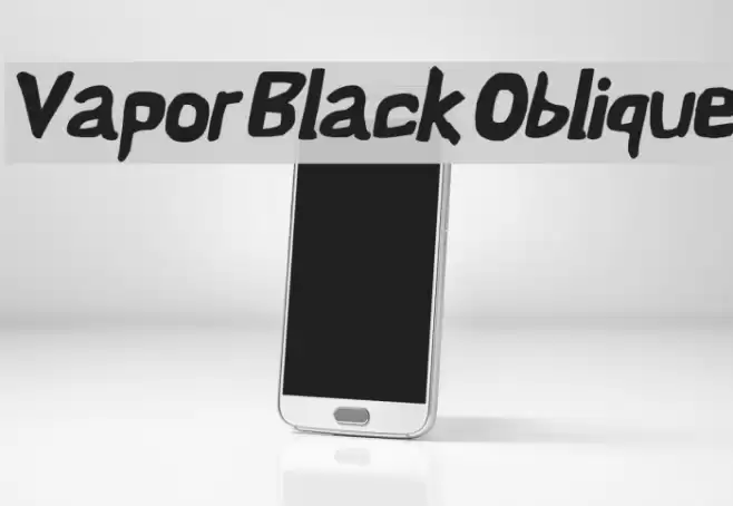 Vapor Black Oblique Font examples