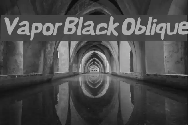 Vapor Black Oblique Font examples