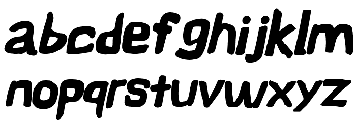Vapor Black Oblique Font LOWERCASE