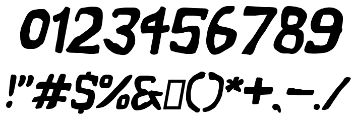 Vapor Bold Oblique Font OTHER CHARS