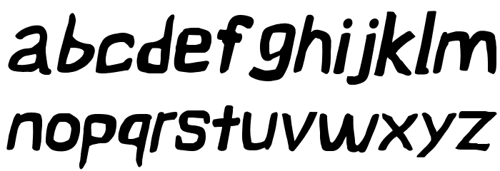 Vapor Bold Oblique Font LOWERCASE