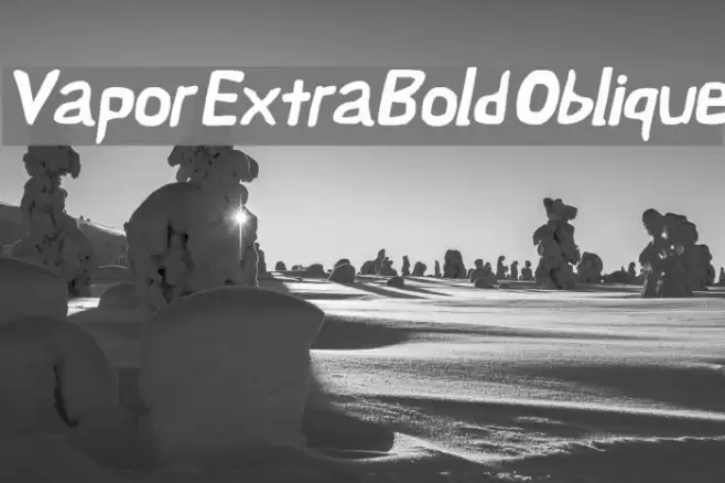 Vapor ExtraBold Oblique Font examples