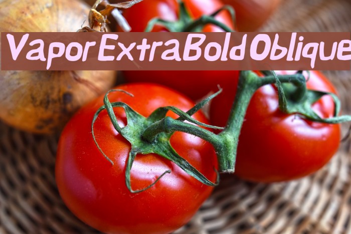 Vapor ExtraBold Oblique Example 3