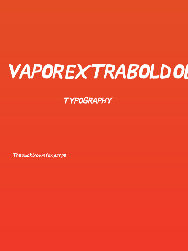 Vapor ExtraBold Oblique Poster