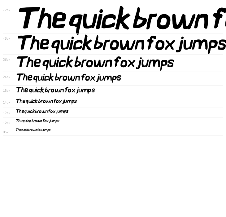 Vapor ExtraBold Oblique Waterfall