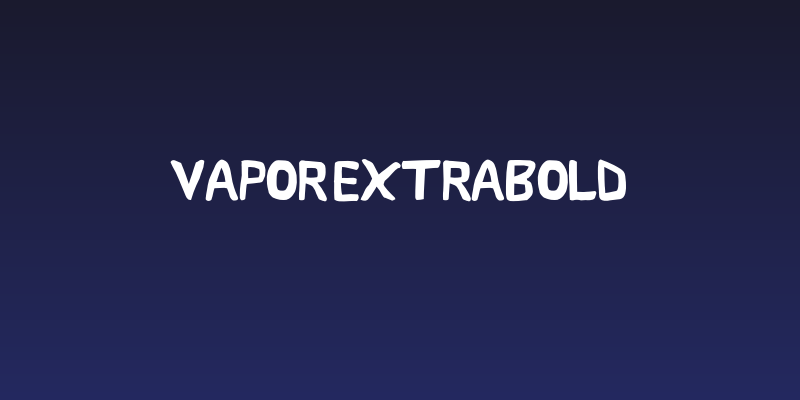 Vapor ExtraBold Social Header