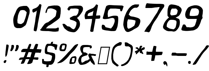 Vapor Light Oblique Font OTHER CHARS