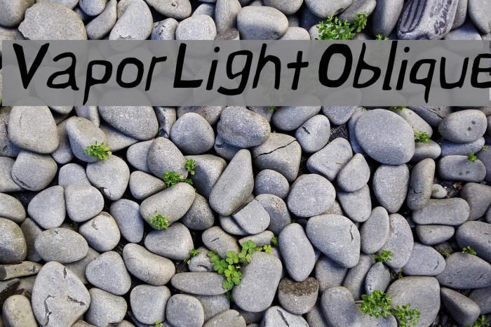 Vapor Light Oblique Font examples