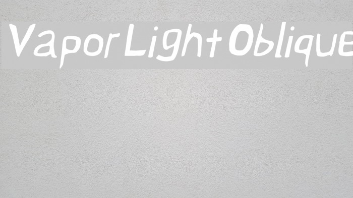 Vapor Light Oblique Font examples