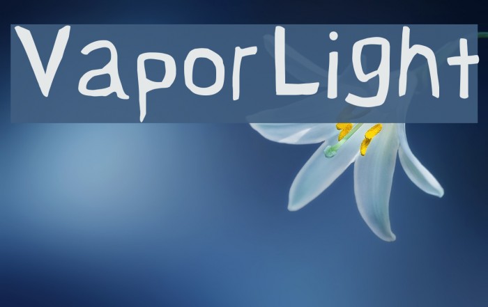 Vapor Light Font examples