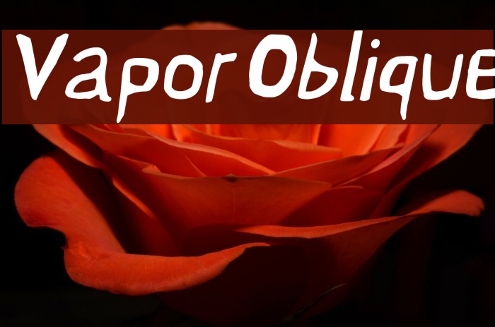 Vapor Oblique Font examples