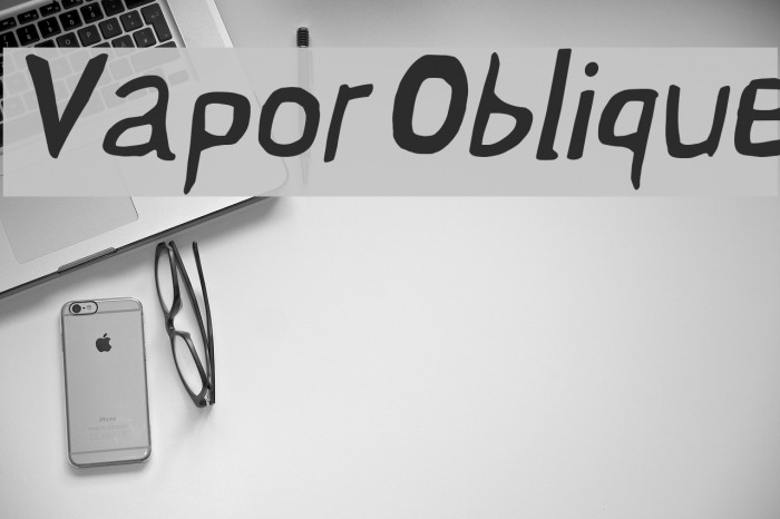 Vapor Oblique Font examples