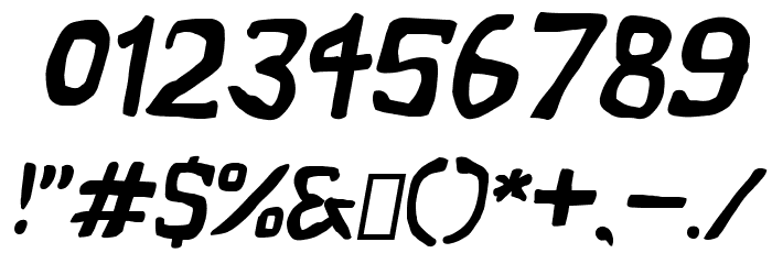 Vapor Semibold Oblique Font OTHER CHARS