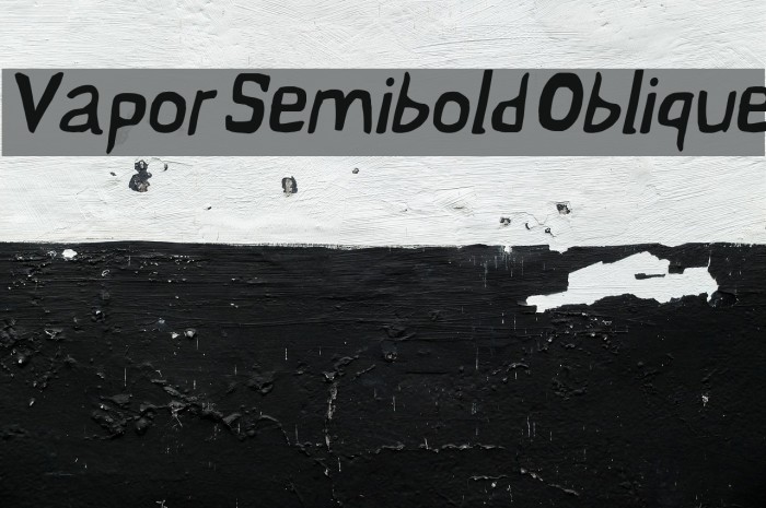 Vapor Semibold Oblique Font examples