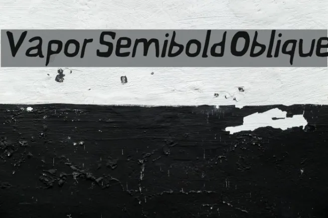 Vapor Semibold Oblique Example 1